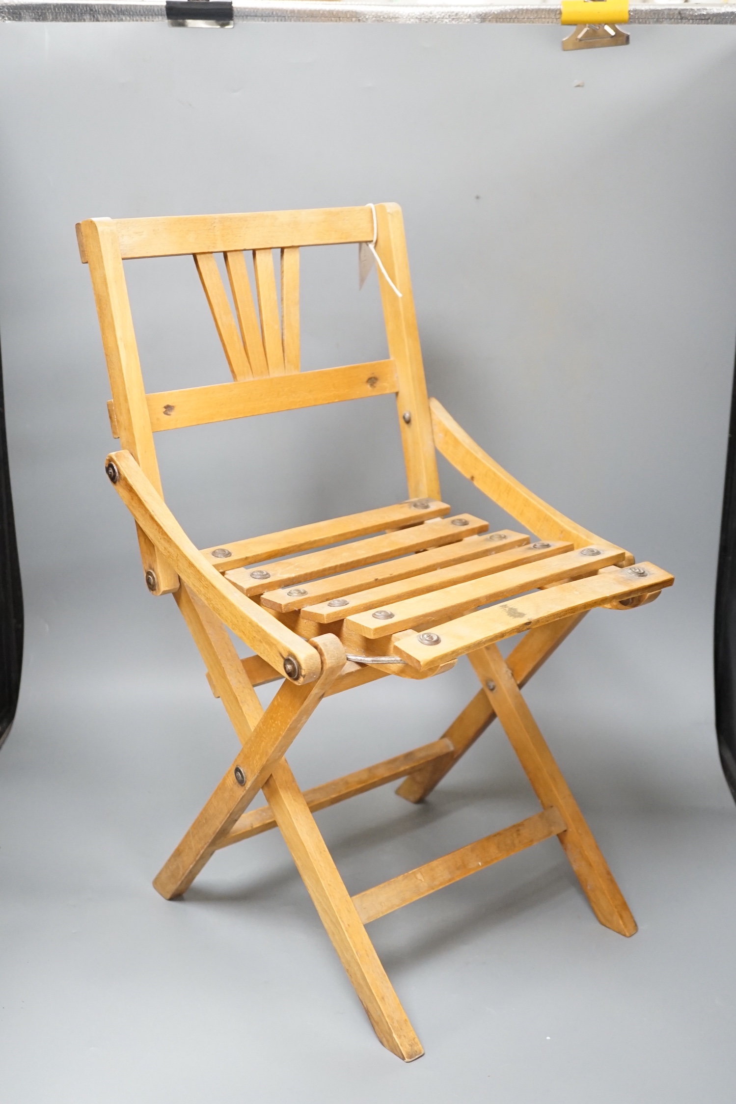 Slatted Beech child's furnishings: table, two stools and chair